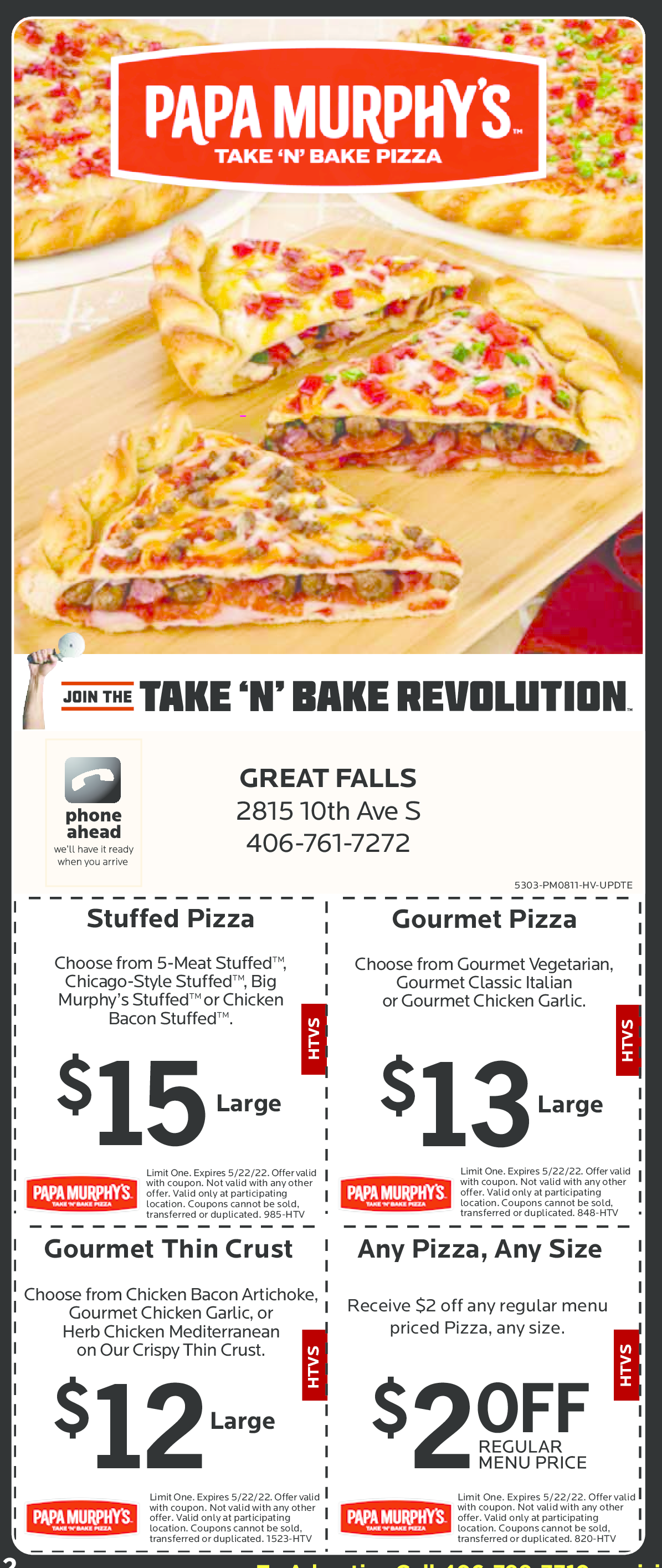 Papa Murphy's Take & Bake Pizza Coupons1179 x 2816