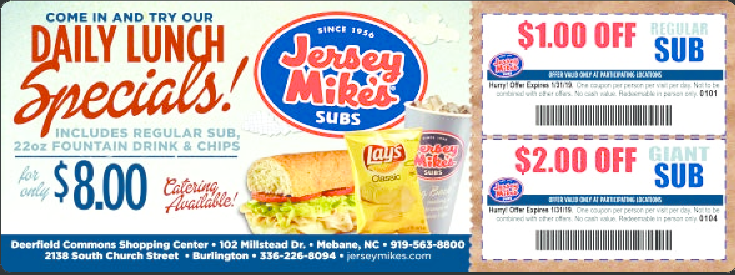 Jersey Mike Coupons Printable