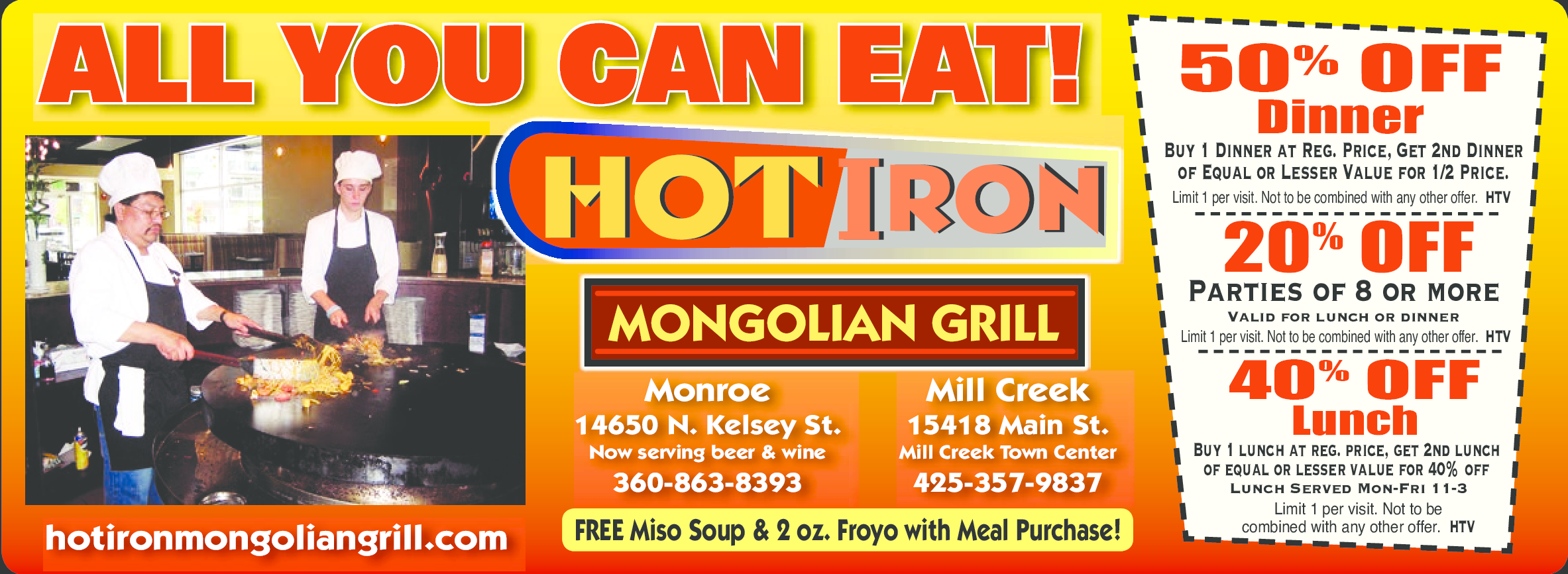 Hot Iron Mongolian Grill Coupons