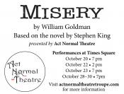 Coupon Offer: Oct. 20 Performance - Misery by William Goldman based on the novel by Stephen King