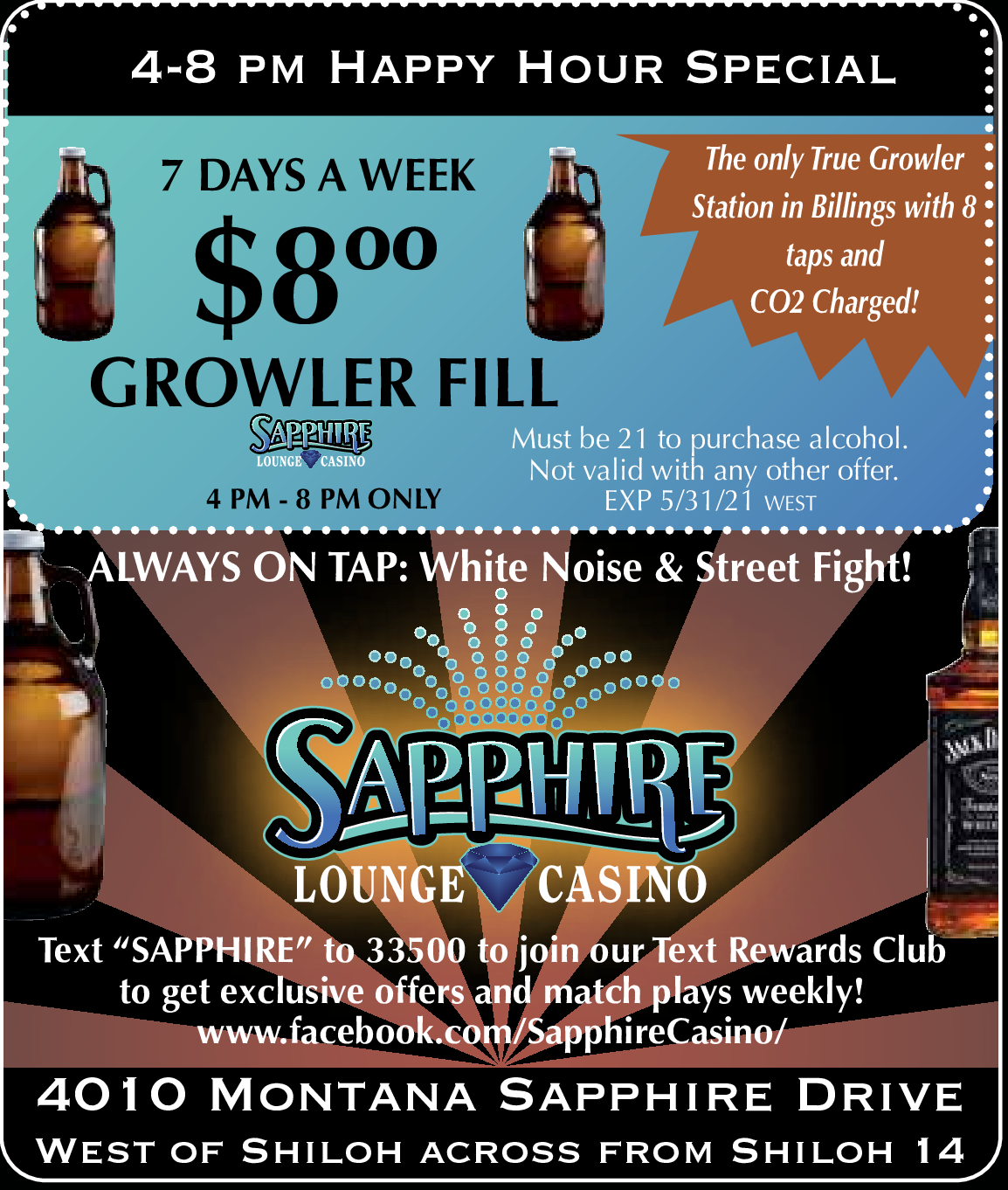 Sapphire Lounge Casino Coupons