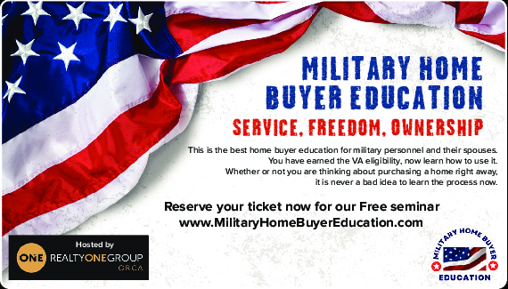 Coupon Offer: Reserve your ticket now for our FREE seminar - www.MilitaryHomeBuyerEducation.com