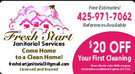 Coupon Offer: $20 OFF Your First Cleaning