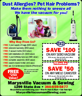 Coupon Offer: SAVE $100 ON ANY SEBO VACUUM