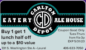Coupon Offer: Buy 1, Get 1 Lunch HALF OFF Up to a $10 Value