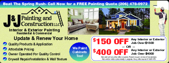 Coupon Offer: $150 OFF Any Interior or Exterior Job Over $1,500 OR $400 OFF Any Interior or Exterior Job Over $4,000