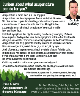 Coupon Offer: Call today and find out how acupuncture can help you! 928-910-6153