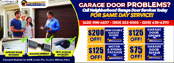 Coupon Offer: $200 OFF New Double Garage Doors